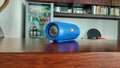 Speaker Bluetooth color blue with brand JBL Royalty Free Stock Photo