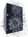 Speaker box exploding Royalty Free Stock Photo