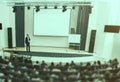 Speaker at Business Conference and Presentation. Audience the conference hall. Royalty Free Stock Photo