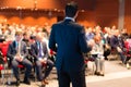 Speaker at Business Conference and Presentation. Royalty Free Stock Photo