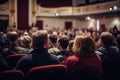 Speaker at Business Conference and Presentation. Audience in the conference hall. Business and Entrepreneurship, Back view of Royalty Free Stock Photo