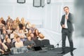 Speaker at Business convention Royalty Free Stock Photo