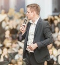 Speaker at Business convention and Presentation. Royalty Free Stock Photo