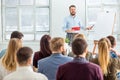 Speaker at Business Meeting in the conference hall. Royalty Free Stock Photo