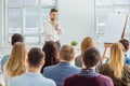 Speaker at Business Meeting in the conference hall. Royalty Free Stock Photo