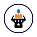 speaker, conference, speech, business speaker icon