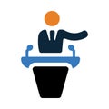 speaker, conference, speech, business speaker icon