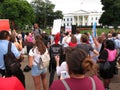 Speaker and Crowd at the White House