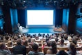 Speaker giving presentation on health care conference. Royalty Free Stock Photo