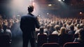 Speaker giving a talk in conference hall at business meeting event. Royalty Free Stock Photo