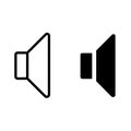 Speaker glyph icon. Multimedia icon Royalty Free Stock Photo