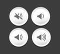 Speaker Icon Vector. Volume up and down. Royalty Free Stock Photo
