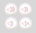 Speaker Icon Vector. Volume up and down. Royalty Free Stock Photo