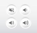 Speaker Icon Vector. Volume up and down. Mute volume. Royalty Free Stock Photo