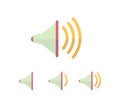 Speaker Icon Vector. Volume up and down. Royalty Free Stock Photo