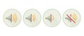 Speaker Icon Vector. Volume up and down. Mute volume. Royalty Free Stock Photo