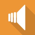 Speaker icon, flat design Royalty Free Stock Photo