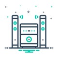 Mix icon for Speaker, music and bass Royalty Free Stock Photo