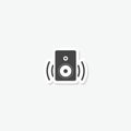 Speaker icon sticker isolated on gray background Royalty Free Stock Photo