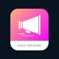 Speaker, Laud, Motivation Mobile App Button. Android and IOS Glyph Version Royalty Free Stock Photo
