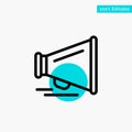 Speaker, Laud, Motivation turquoise highlight circle point Vector icon