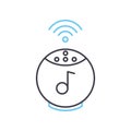 speaker line icon, outline symbol, vector illustration, concept sign