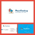 Speaker Logo design with Tagline & Front and Back Busienss Card Template. Vector Creative Design