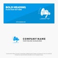 Speaker, Loud, Audio, Voice SOlid Icon Website Banner and Business Logo Template