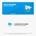 Speaker, Loudspeaker, Voice, Announcement SOlid Icon Website Banner and Business Logo Template