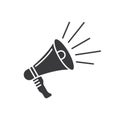 speaker megaphone black  icon vector design template Royalty Free Stock Photo