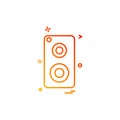 Speaker music icon vector design Royalty Free Stock Photo