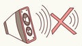 Speaker muted with X, no sound and audio off symbol design vector design Generative AI