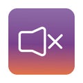 Speaker off interface block gradient style icon Royalty Free Stock Photo