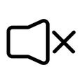 Speaker off interface line style icon Royalty Free Stock Photo
