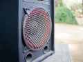 Speaker outdoor closeup