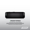 Speaker portable and stereo sound, vector