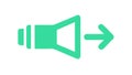 Speaker with Right Arrow, Volume or Sound Output Icon, vector design Generative AI Royalty Free Stock Photo