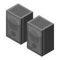 Speaker set icon, isometric style Royalty Free Stock Photo