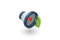 Speaker, sound isometric flat icon. 3d vector