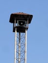 speaker tower on blue sky Royalty Free Stock Photo