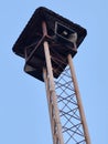 speaker tower on blue sky Royalty Free Stock Photo