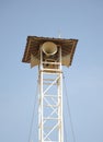 speaker tower in the sky Royalty Free Stock Photo
