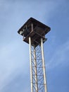 speaker tower in the sky Royalty Free Stock Photo
