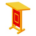 Speaker tribune icon isometric vector. Speech orator podium