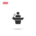 Speaker vector icon design isolated