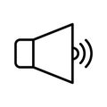 Speaker thin line vector icon Royalty Free Stock Photo