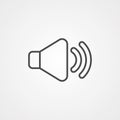 Speaker vector icon sign symbol Royalty Free Stock Photo