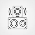 Speaker vector icon sign symbol Royalty Free Stock Photo