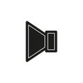 Speaker volume icon - audio voice sound symbol, media music - vector loudspeaker