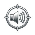 Speaker Volume Target Icon Audio Sound Control Settings Vector Illustration Royalty Free Stock Photo